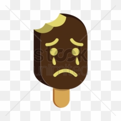 Crying Ice Cream Emoticon Vector Image - Angry Ice Cream Emoji,Sob Emoji