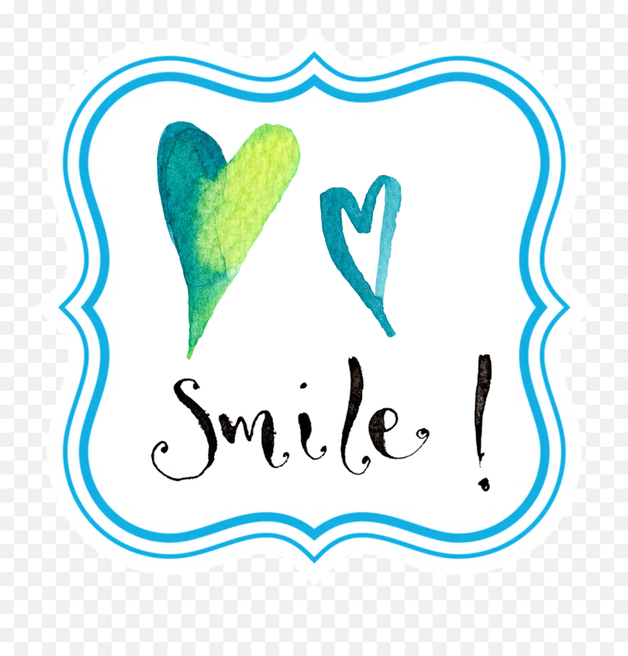 Smile Hearts Positive Tag Label - Portable Network Graphics Emoji,Heart Eyes Emoji Copy And Paste