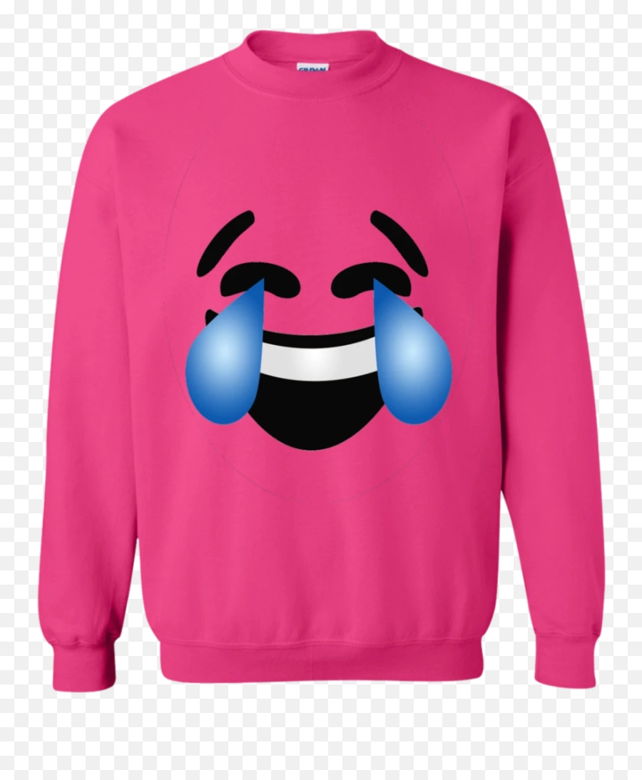 Emoji Costume Laughing Tears Of Joy Emoji Crewneck Pullover - Sweater,Joy Emoji