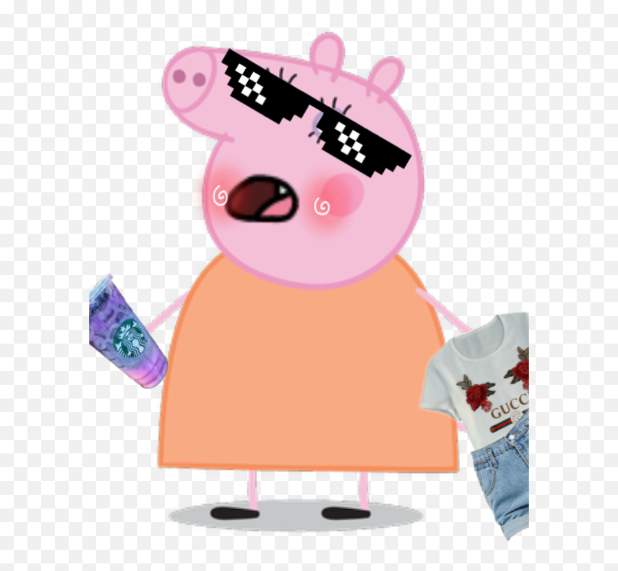 Still Flexing In You All - Mummy Peppa Pig Emoji,Flexing Emoji