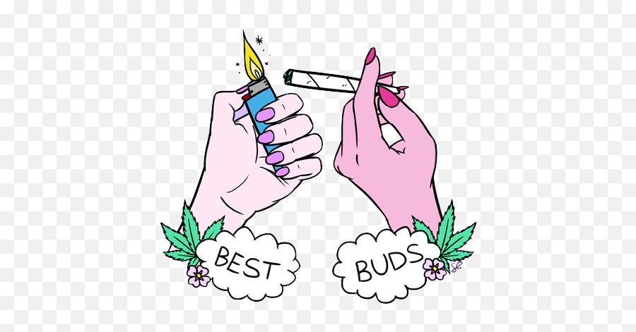 Cute Easy Stoner Drawings Tumblr - Best Buds Emoji,Stoner Emoji