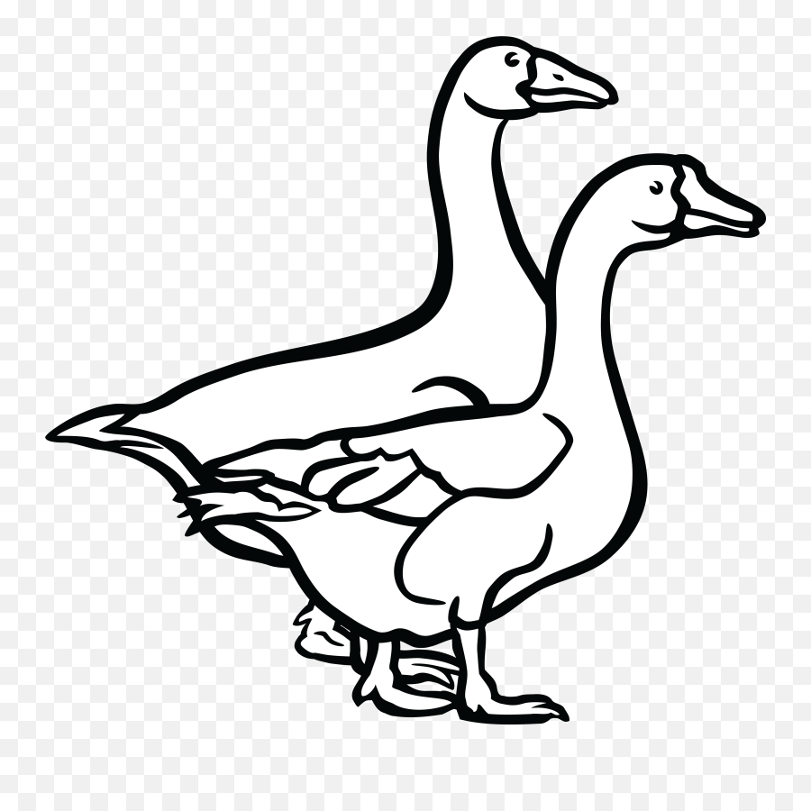 Black And White Clipart Goose - Geese Black And White Emoji,Goose Emoji