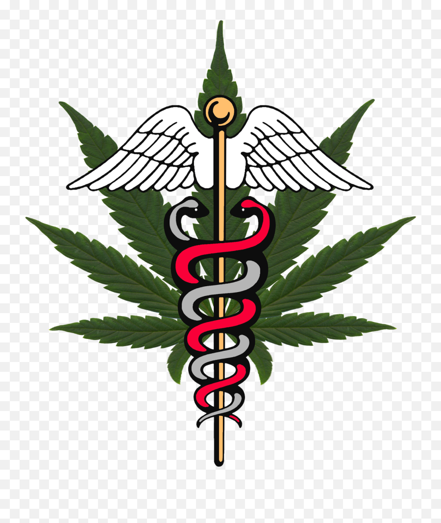 Medical Marijuana Caduceus Tile - Medical Marijuanas Clipart Emoji,Caduceus Emoji