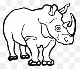 Rhino Clipart Black And White - Rhinoceros Clip Art Black And White Emoji,Rhino Emoji