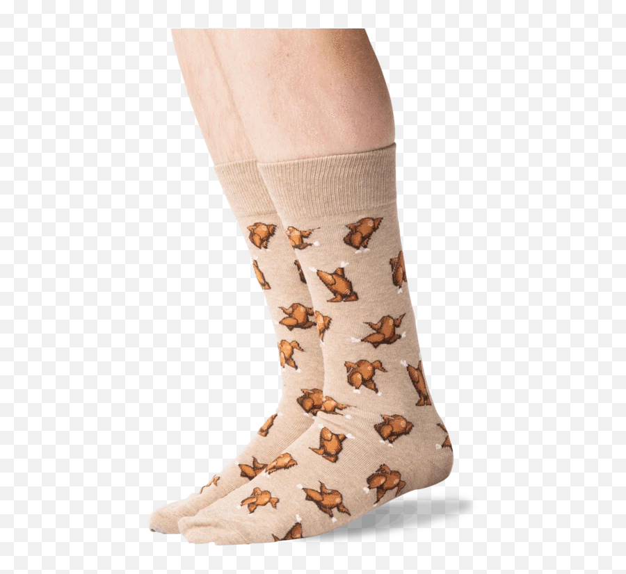 Mens Dancing Turkeys Crew Socks - Sock Emoji,Turkey Leg Emoji