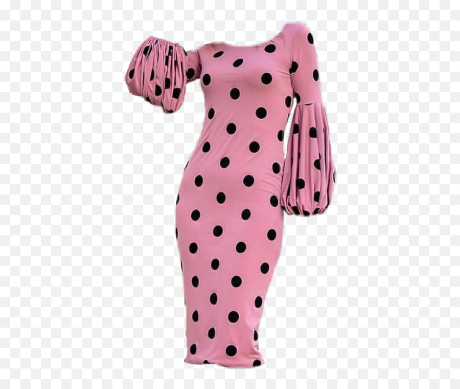 Ladybug Print Pink And Black Dots Cloth - Polka Dot Emoji,Emoji Print Clothes