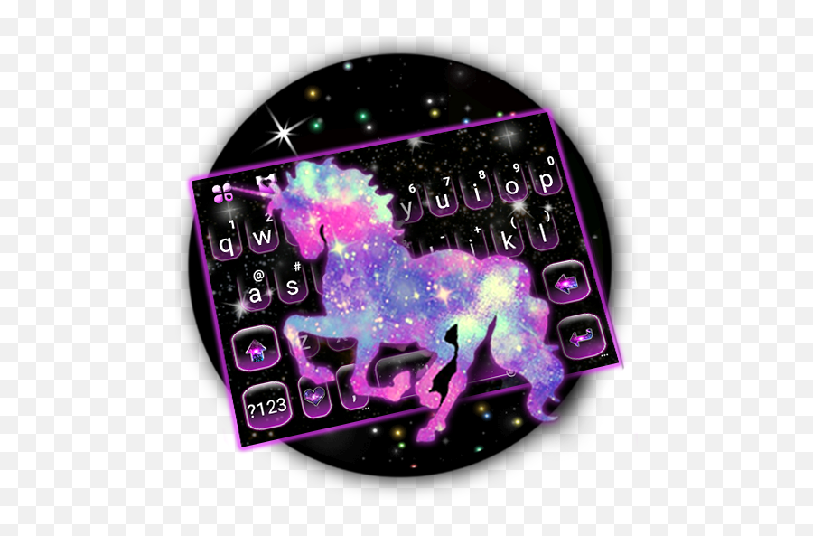 Download Night Galaxy Unicorn Keyboard Theme 1 - Graphic Design Emoji,Emojis Galaxy