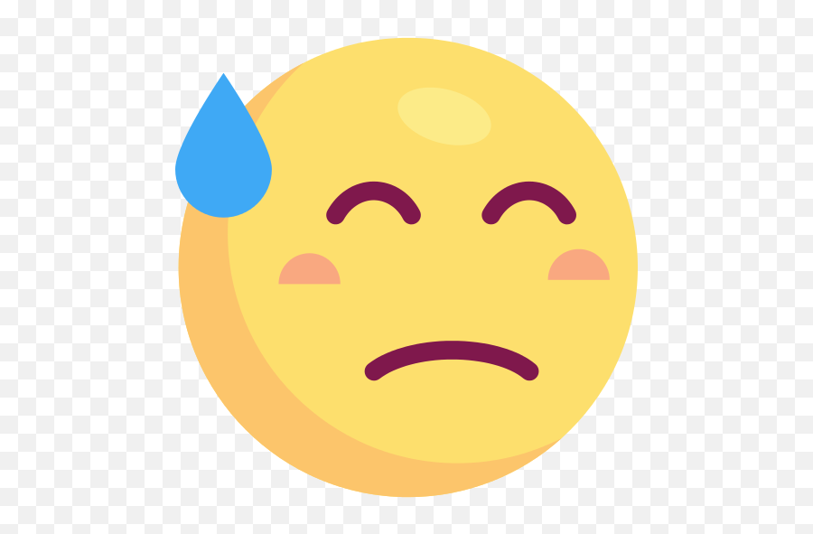 Sweat Png Icon - Circle Emoji,Sweat Emoticon