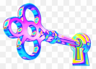 Key Aesthetic Color Dream Emoji Glitter - Illustration