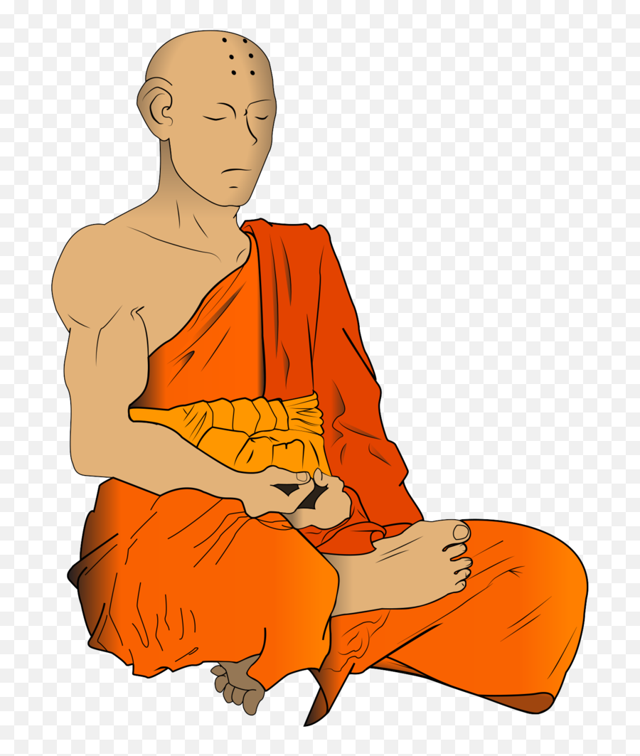 Monk Clipart Meditating Buddha - Meditate At Home Emoji,Monk Emoji