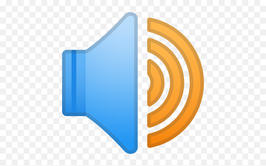  A blue and orange sound wave icon representing the Google Phone Audio Emoji.