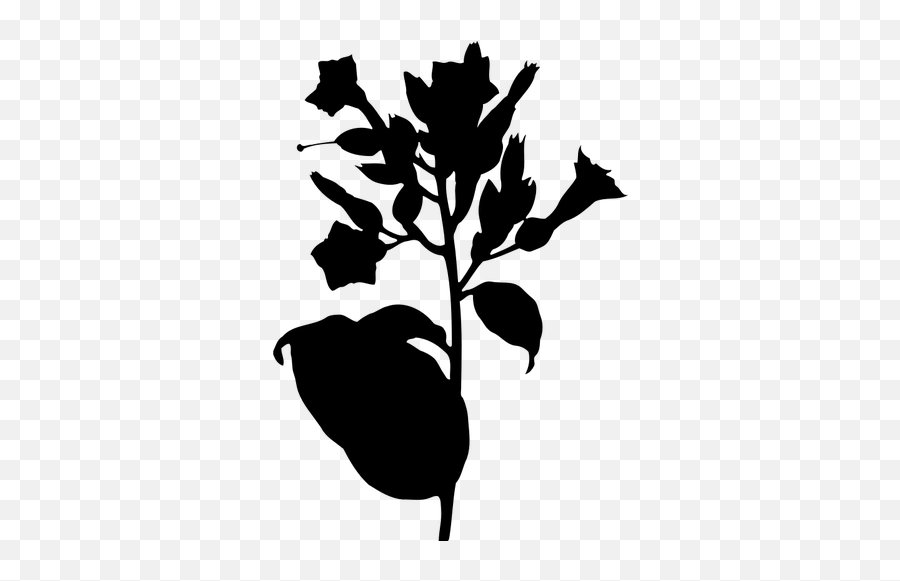 Tobacco Plant Silhouette - Transparent Tobacco Plant Clipart Emoji,Pot Leaf Emoji