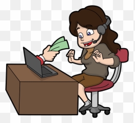 Virtual Assistant Earning Money - Svg Emoji