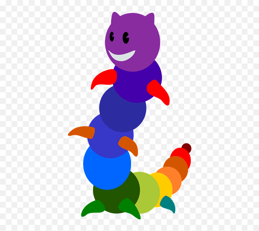 Free Close - Rainbow Caterpillar Cartoon Emoji,Angry Emoticon Keyboard