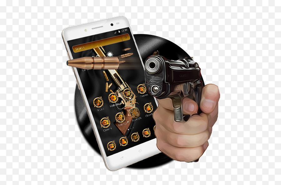 Mortar Gun Bullets Theme - Gun In Hand Png Emoji,Handgun Emoji
