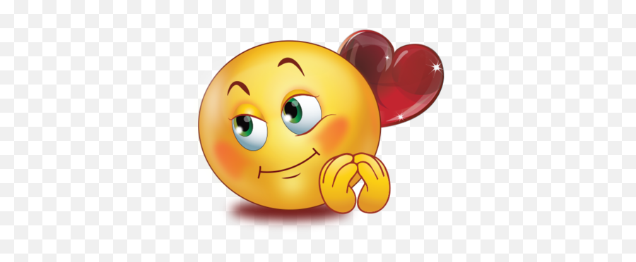 Love Big Eyes Big Red Glossy Heart Emoji - Love Whatsapp Emoji Png,Yellow Heart Emoji