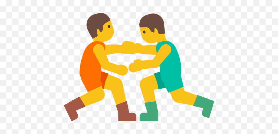 Men Wrestling Emoji - Wrestler Emoji,Sumo Emoji