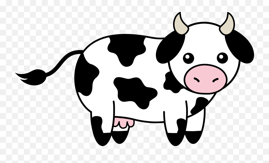 Easy Cow Coloring Pages - Cow Clipart No Background Emoji,Emoji Color Sheets