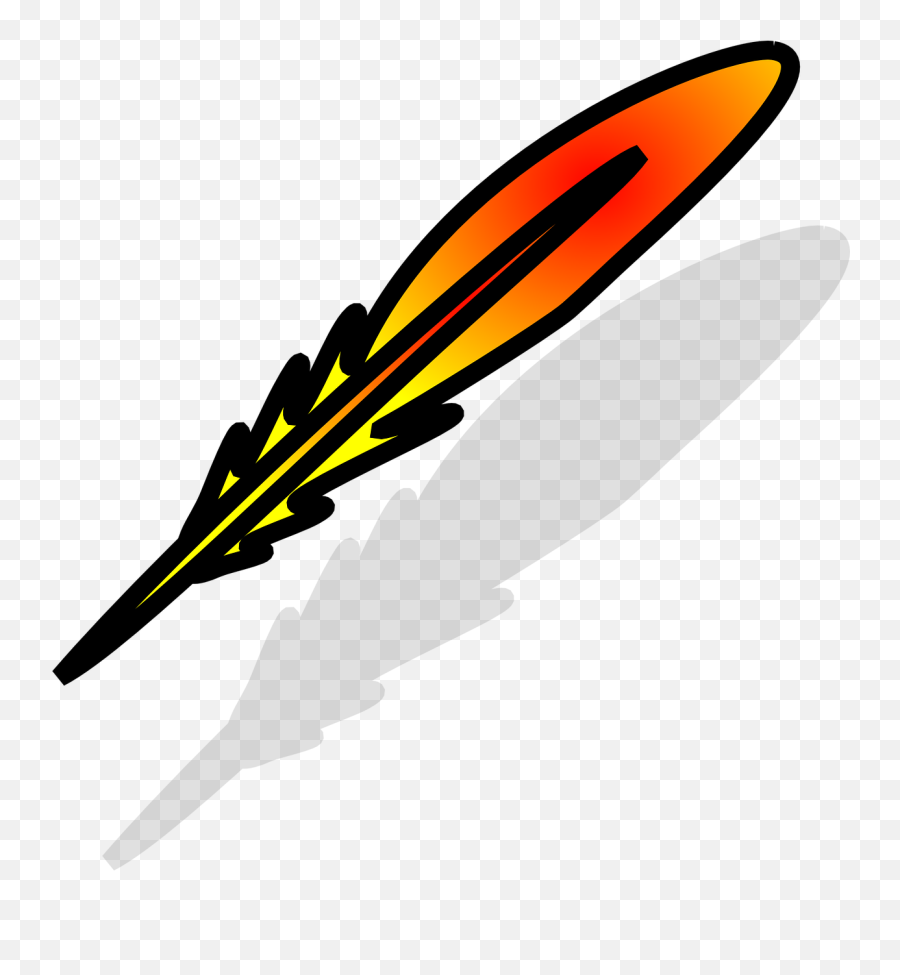 Feather Pen Bird Colourful Orange - Tüy Kalem Png Emoji,Raven Bird Emoji