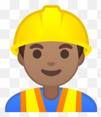 Medium - Construction Worker Emoji Png