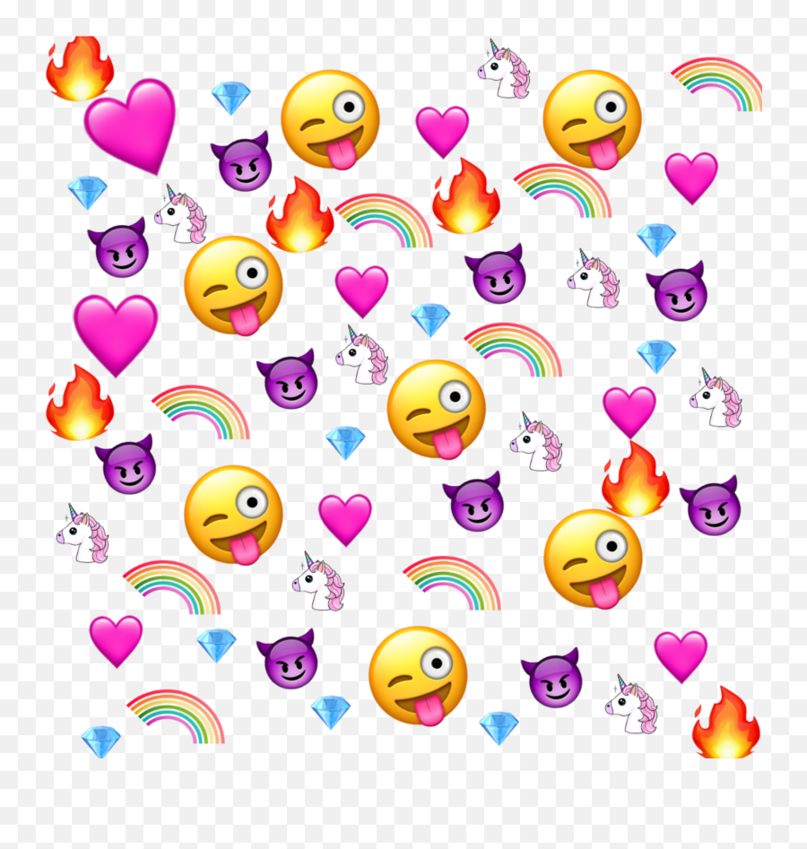 Rainbow Emoji Fire Fireemoji Heart - Emoji Faces,Rainbow Emoji For Facebook