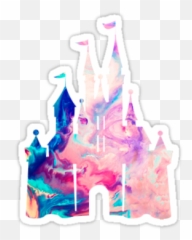 Rainbow Castle - Watercolor Disney Castle Sticker Emoji,Castle Book Emoji