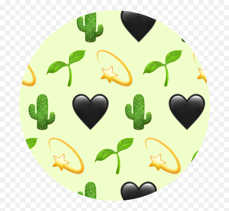 Emoji Aesthetic Circle Background Freet - Heart,Green Circle Emoji