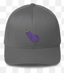 Eggplant Emoji Fitted Baseball Hat -