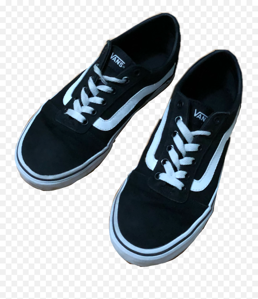 Vans Shoes Blackshoes Blackvans Sneakers Freetoedit - Walking Shoe Emoji,Emoji Tennis Shoes