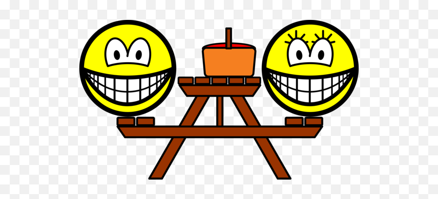 Picnic Table Smile Smilies Emofacescom - Married Smiley Emoji,Emoticons 2