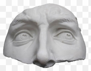 Statue Face Mask Stone Art Grey White Gray Aesthetic - Png Emoji