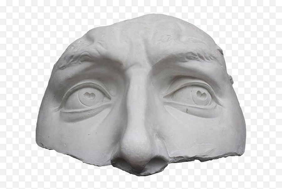 Statue Face Mask Stone Art Grey White Gray Aesthetic - Aesthetic Statue Face Png Emoji,Stone Face Emoji
