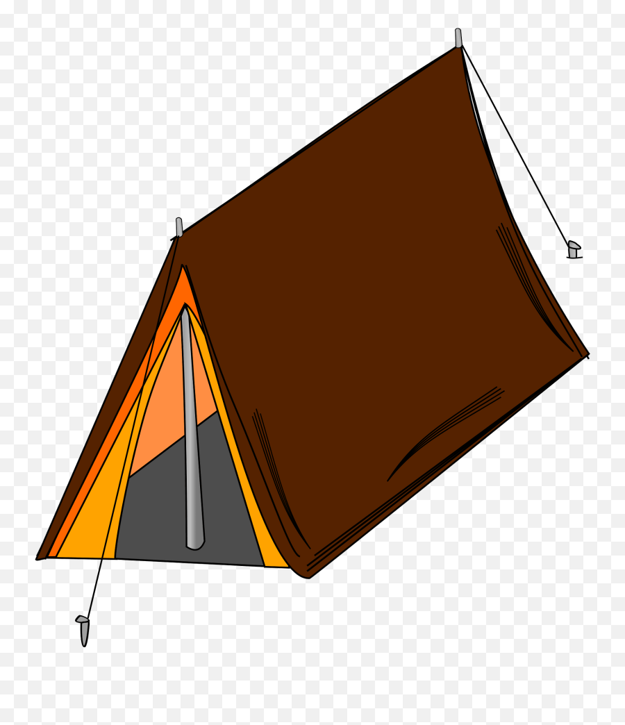 Brown And Yellow Little Tent Clipart Free Download - Folding Emoji,Campfire Emoji