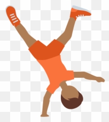 Person Cartwheeling Emoji Clipart - Woman Transparent