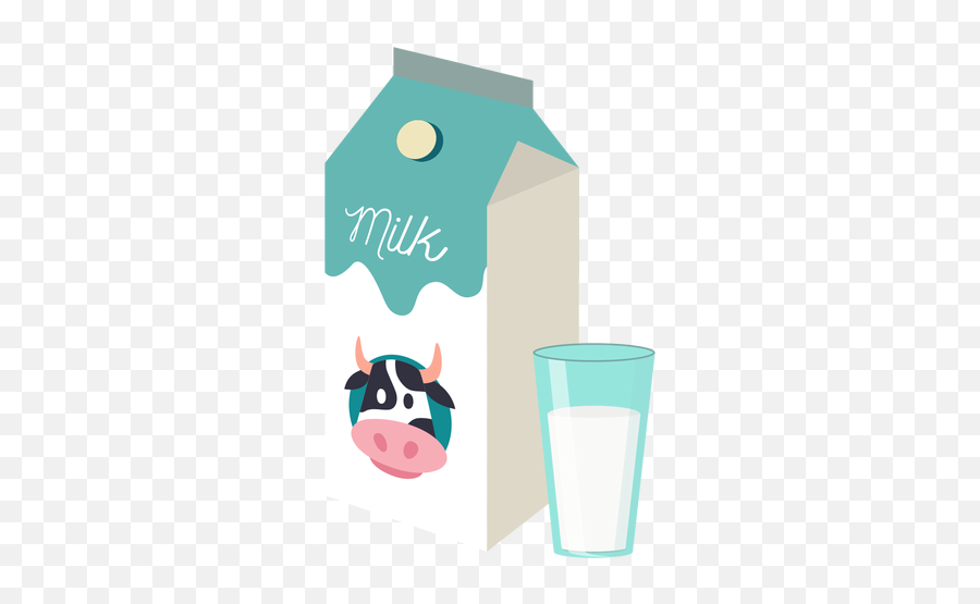 Milk Box Milk Cow Glass Flat - Vector Leche Png Emoji,Milk Carton Emoji ...