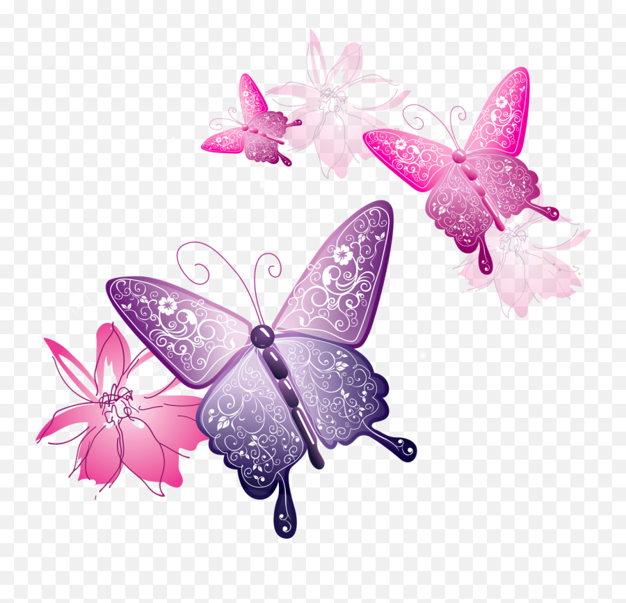 Butterfly Png Download Free Clip Art - Transparent Background Pink Butterfly Png Emoji,Butterfly Emoji Android