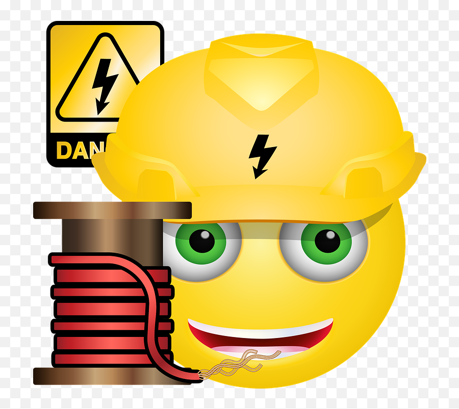 Graphic Electrician Electricity - Emoji For Electricity Work,Think Emoji
