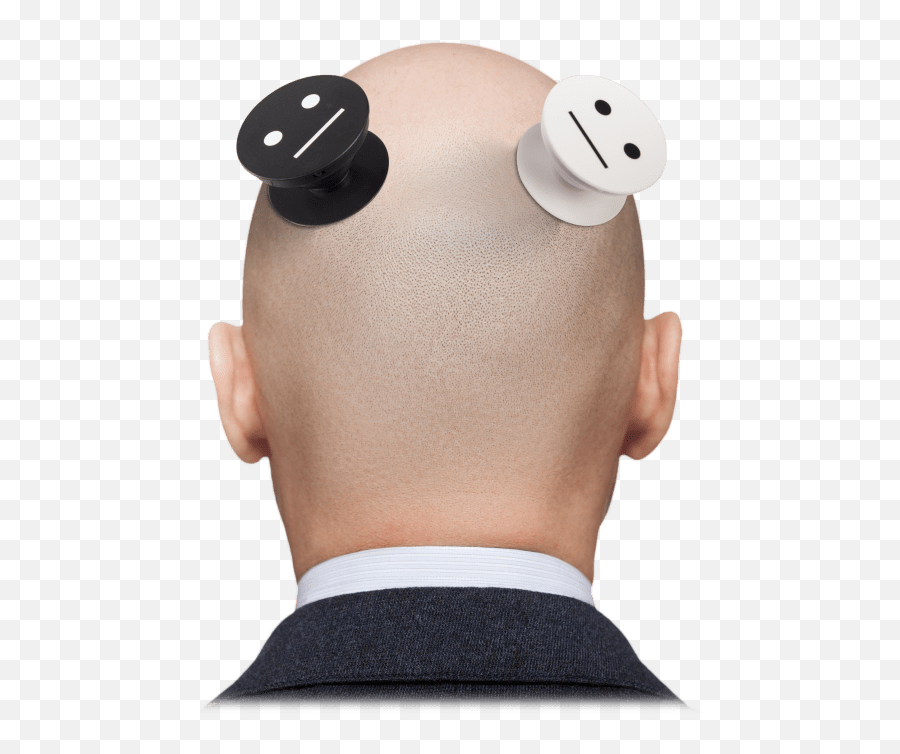 Black Or White Meh Face Popsockets - Back Of Bald Head Emoji,Salt Shaker Emoji