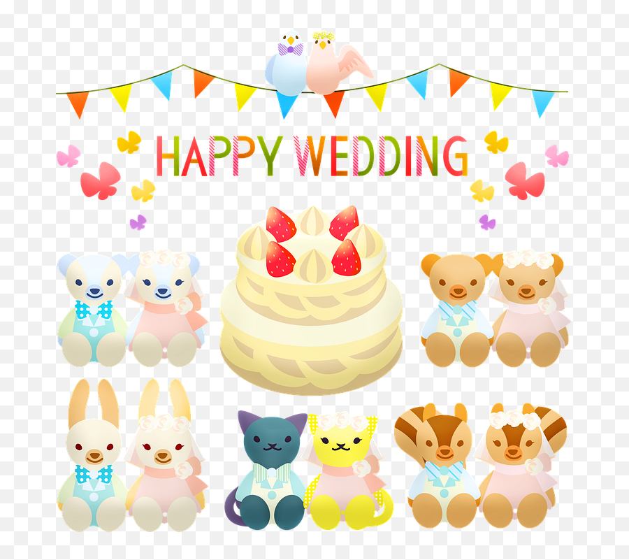 Wedding Cake Teddy Bears - Clip Art Emoji,Cupcakes De Emojis