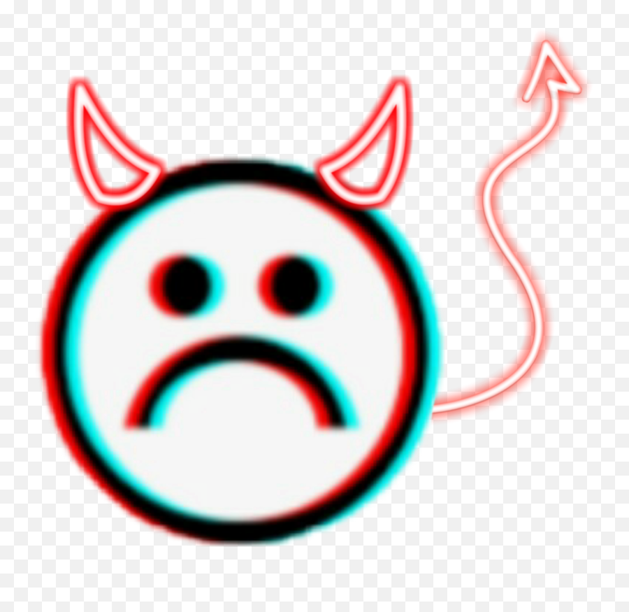 Devilish Sadface Emoji,Devilish Emoticon