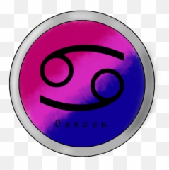 Cancer Bisexual Zodiac - Circle Emoji