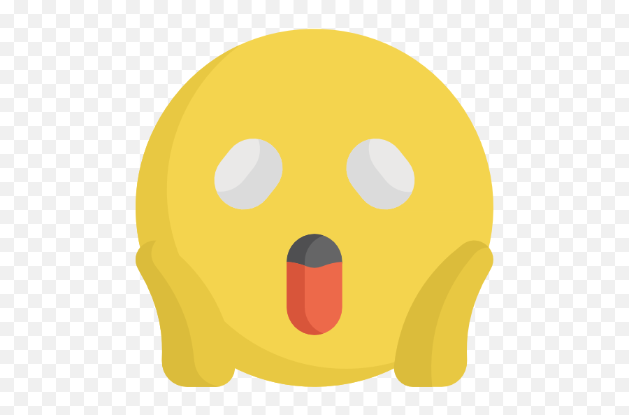 Scream - Circle Emoji,Scream Face Emoji