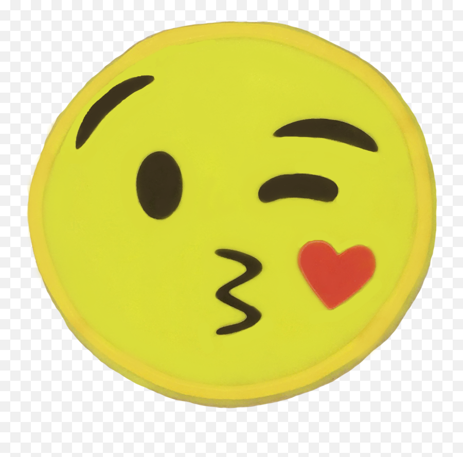 Kissy Face Emoji Cookie - Smiley,Cookie Emoji