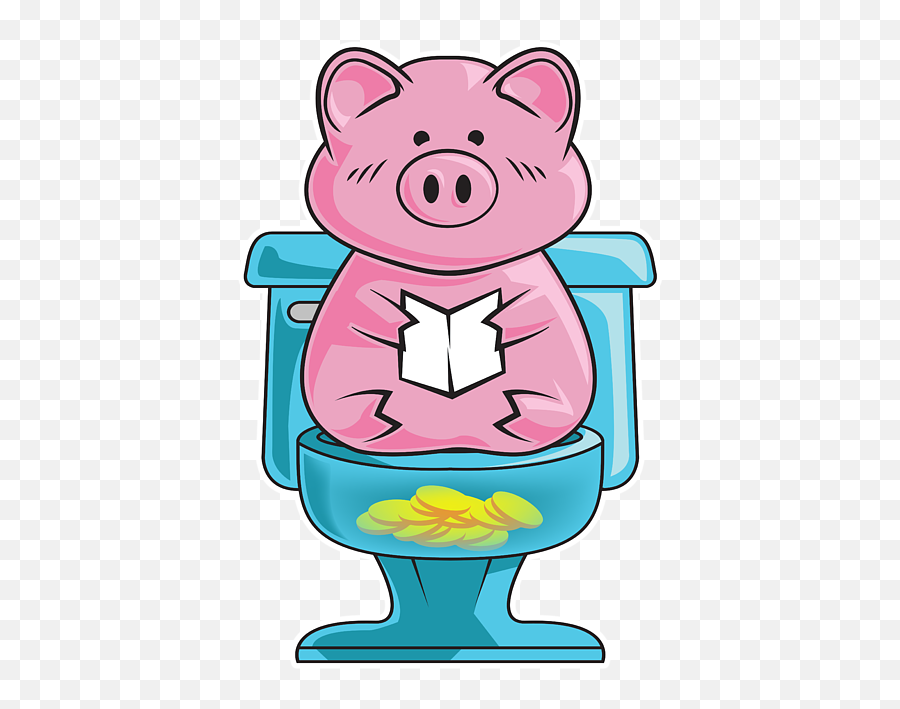 Bleed Area May Not Be Visible - Pig On Toilet Emoji,Piggy Bank Emoji
