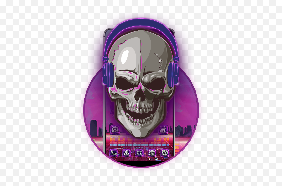 Skull Disc Jockey Theme - Skull Emoji,What Do The Purple Emoji Symbols Mean