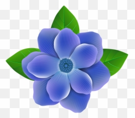 Blue Flower Png Clip Art Image - Clipart Emoji