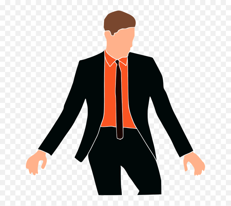 Fashion Man Suit Red - Suit And Tie Cartoon Png Emoji,Android Emoji Shirt
