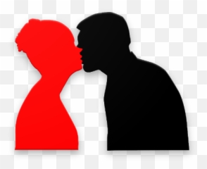 Lip Lock Kiss Emoji Gif - Silhouette