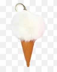 Ice Cream Furry Pom - Keychain Emoji,Metal Horn Emoji