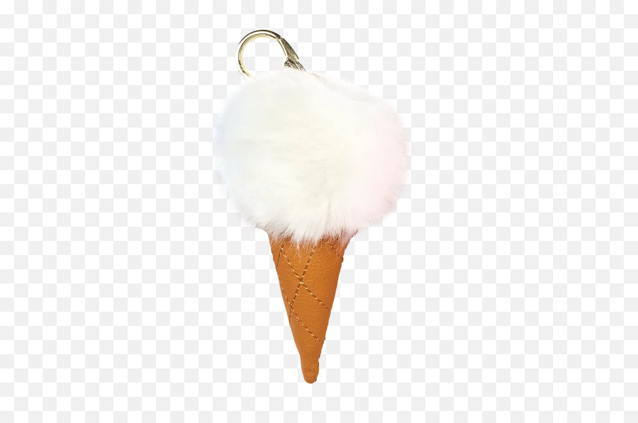 Ice Cream Furry Pom - Keychain Emoji,Metal Horn Emoji